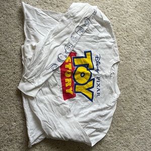 Toy Story Cropped Long Sleeve with Characters on Sleeve